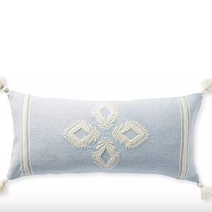 Serena & Lily Leighton pillow-14" x 30" Coastal Blue